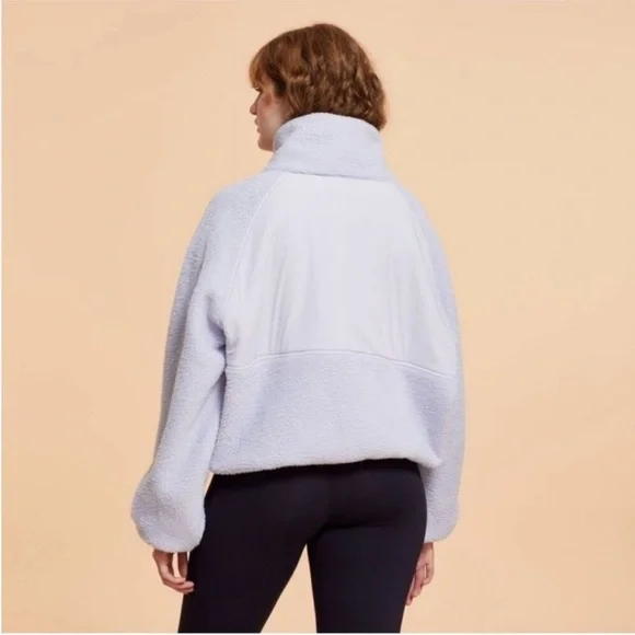 Blogilates Women's Campfire Fleece Full Zip Jacket Evening Haze Light Purple - Picture 3 of 6